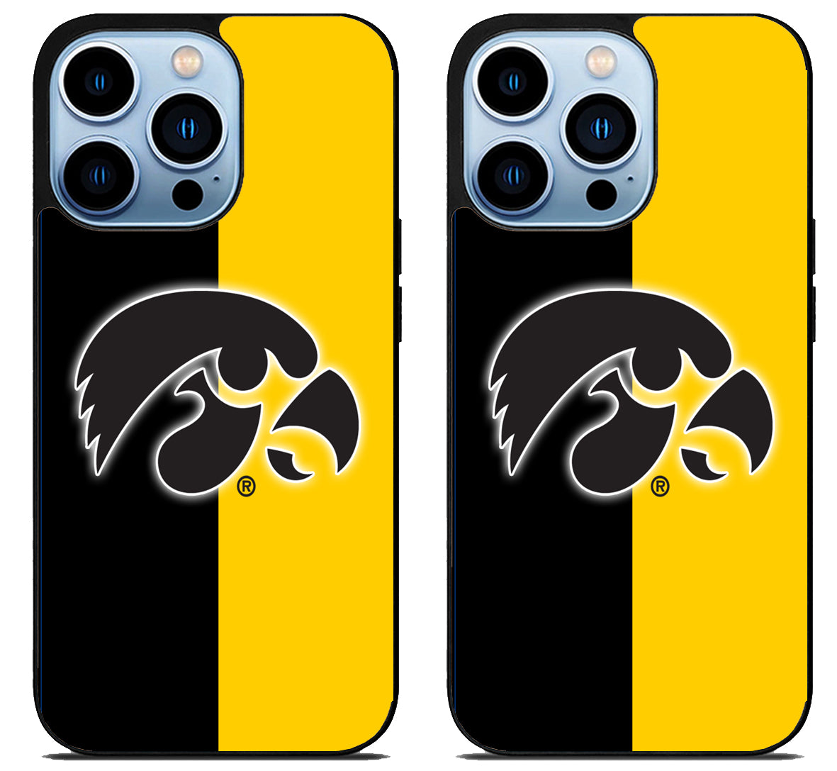 Iowa Hawkeyes Logo Stripe iPhone 15 Pro | iPhone 15 Pro Max Case