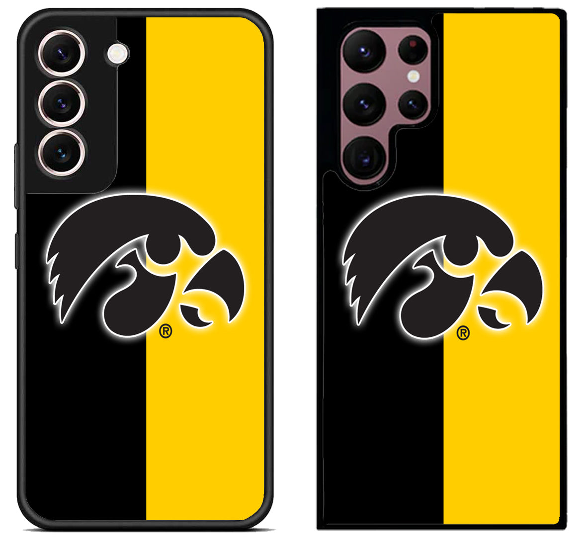 Iowa Hawkeyes Logo Stripe Samsung Galaxy S22 | S22+ | S22 Ultra Case