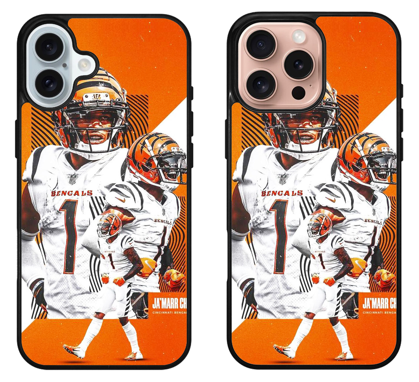 Ja'marr Chase Cincinnati Bengals Collage iPhone 16 | 16 Plus | 16 Pro | 16 Pro Max Case