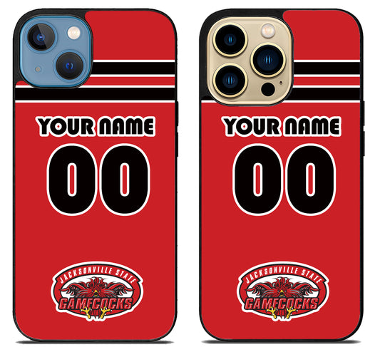 Custom Personalized Jacksonville State Gamecocks iPhone 14 | 14 Plus | 14 Pro | 14 Pro Max Case