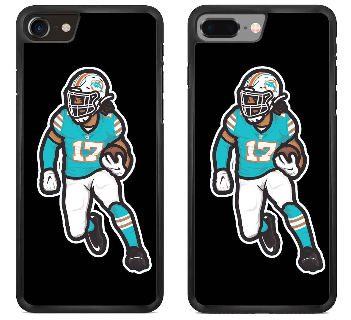 Jaylen Waddle Miami Dolphins Black iPhone 8 | 8 Plus Case