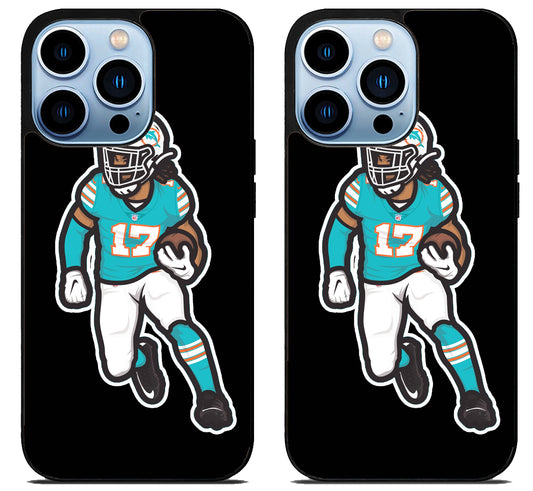 Jaylen Waddle Miami Dolphins Black iPhone 15 Pro | iPhone 15 Pro Max Case