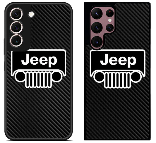 Jeep Black Carbon Samsung Galaxy S22 | S22+ | S22 Ultra Case