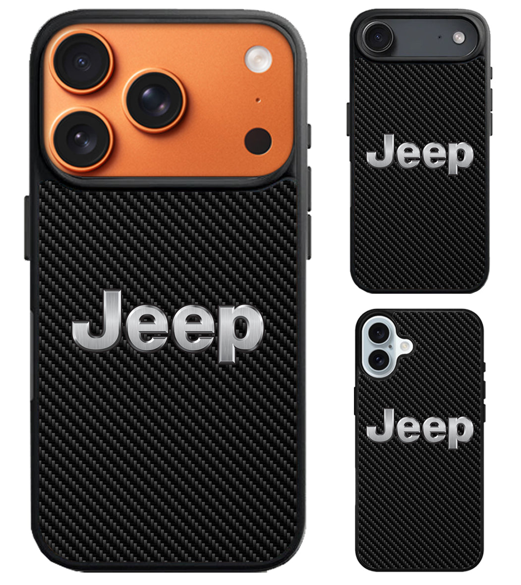 Jeep Logo Carbon iPhone Air | iPhone 17 | 17 Pro | 17 Pro Max Case