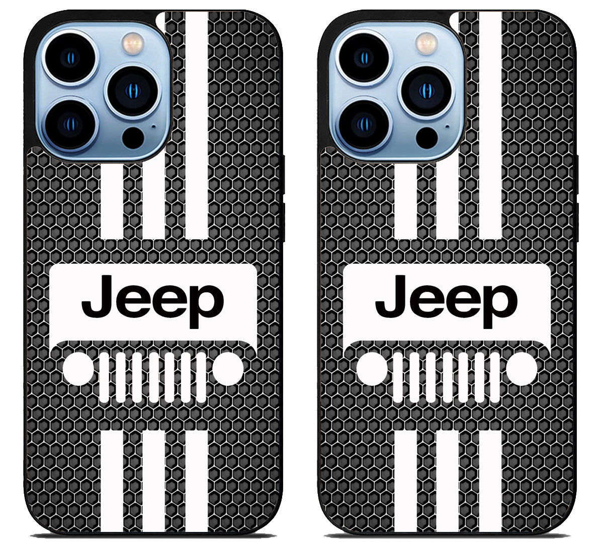 Jeep Wrangler Black White Stripe iPhone 15 Pro | iPhone 15 Pro Max Case