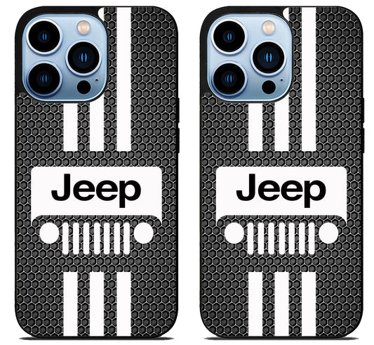Jeep Wrangler Black White Stripe iPhone 15 Pro | iPhone 15 Pro Max Case