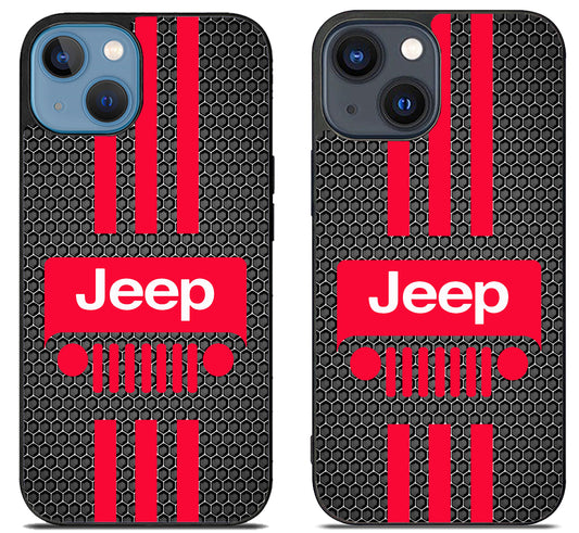 Jeep Wrangler Red Stripe iPhone 15 | iPhone 15 Plus Case