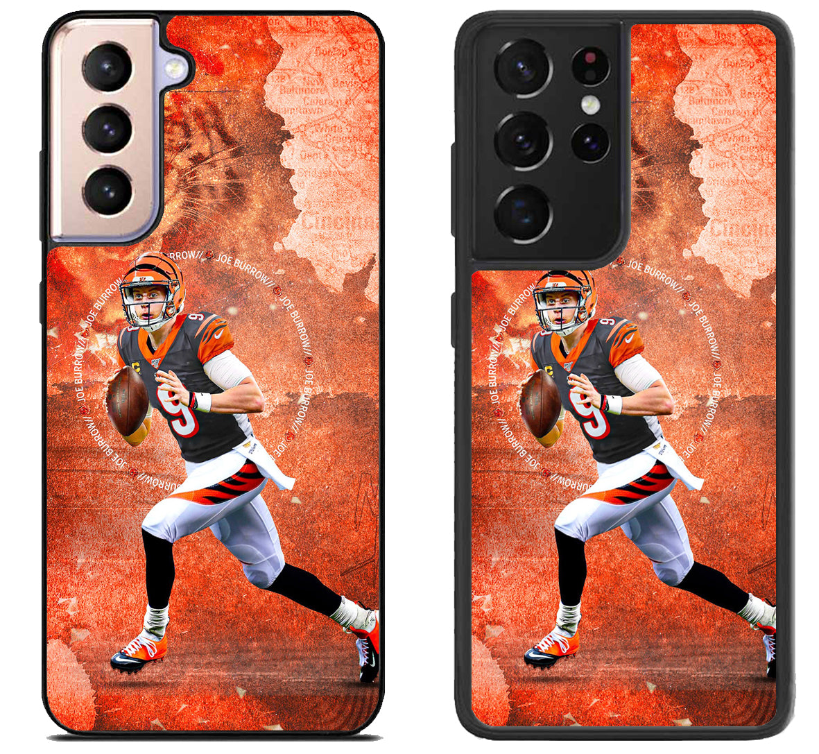 Joe Burrow Cincinnati Bengals Wallpaper Samsung Galaxy S21 | S21 FE | S21+ | S21 Ultra Case