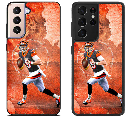 Joe Burrow Cincinnati Bengals Wallpaper Samsung Galaxy S21 | S21 FE | S21+ | S21 Ultra Case