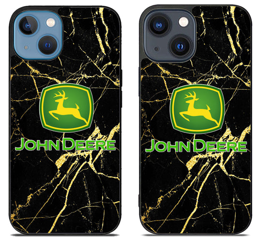 John Deere Black Marble iPhone 15 | iPhone 15 Plus Case