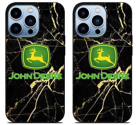 John Deere Black Marble iPhone 15 Pro | iPhone 15 Pro Max Case