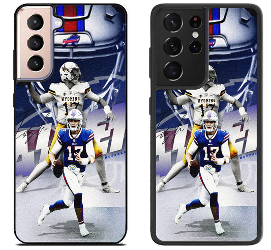 Josh Allen Buffalo Bills Background Samsung Galaxy S21 | S21 FE | S21+ | S21 Ultra Case