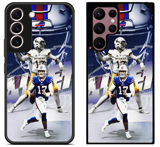 Josh Allen Buffalo Bills Background Samsung Galaxy S22 | S22+ | S22 Ultra Case