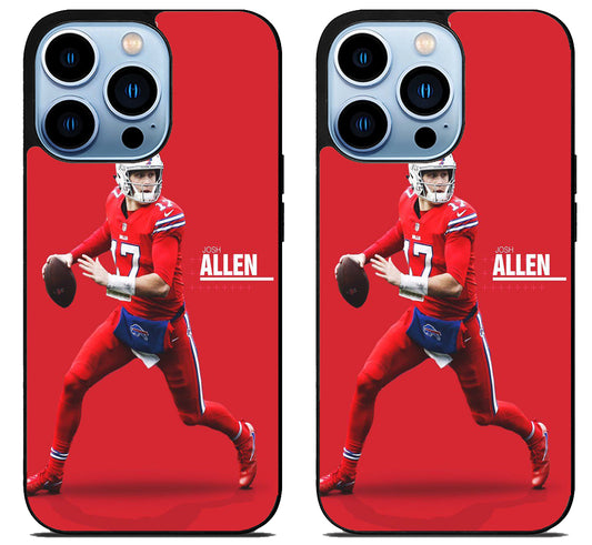 Josh Allen Buffalo Bills Red iPhone 15 Pro | iPhone 15 Pro Max Case