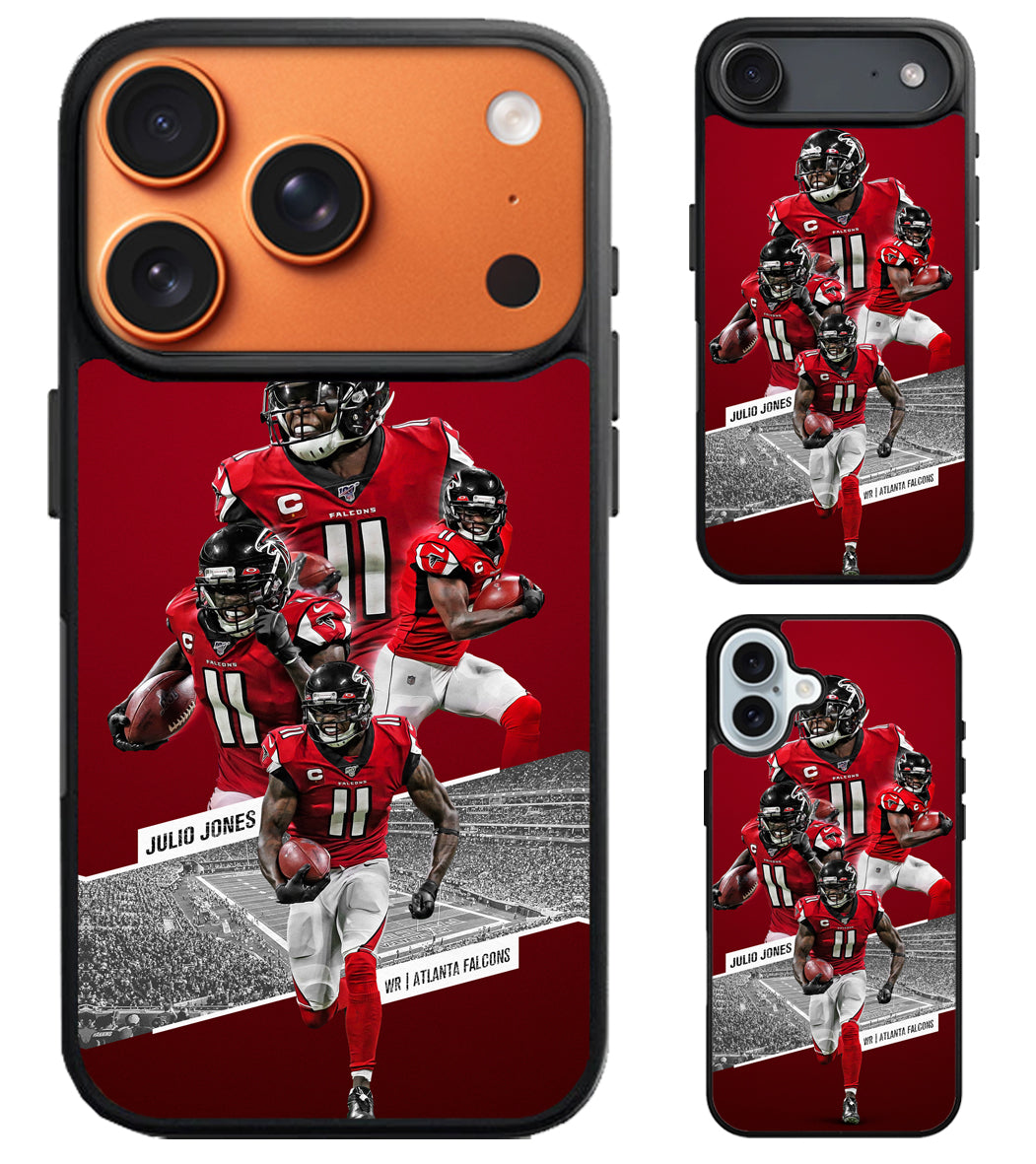 Julio Jones Collage Atlanta Falcons iPhone Air | iPhone 17 | 17 Pro | 17 Pro Max Case