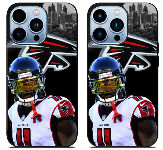 Julio Jones Falcons Background iPhone 15 Pro | iPhone 15 Pro Max Case