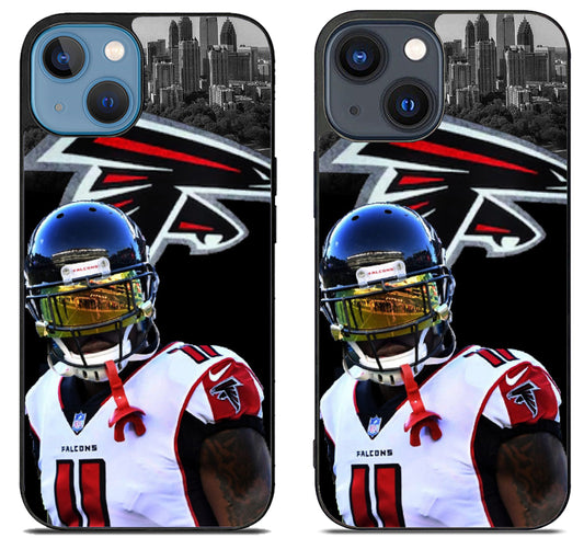 Julio Jones Falcons Background iPhone 15 | iPhone 15 Plus Case