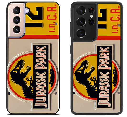 Jurassic Park License Plate 12 Samsung Galaxy S21 | S21 FE | S21+ | S21 Ultra Case