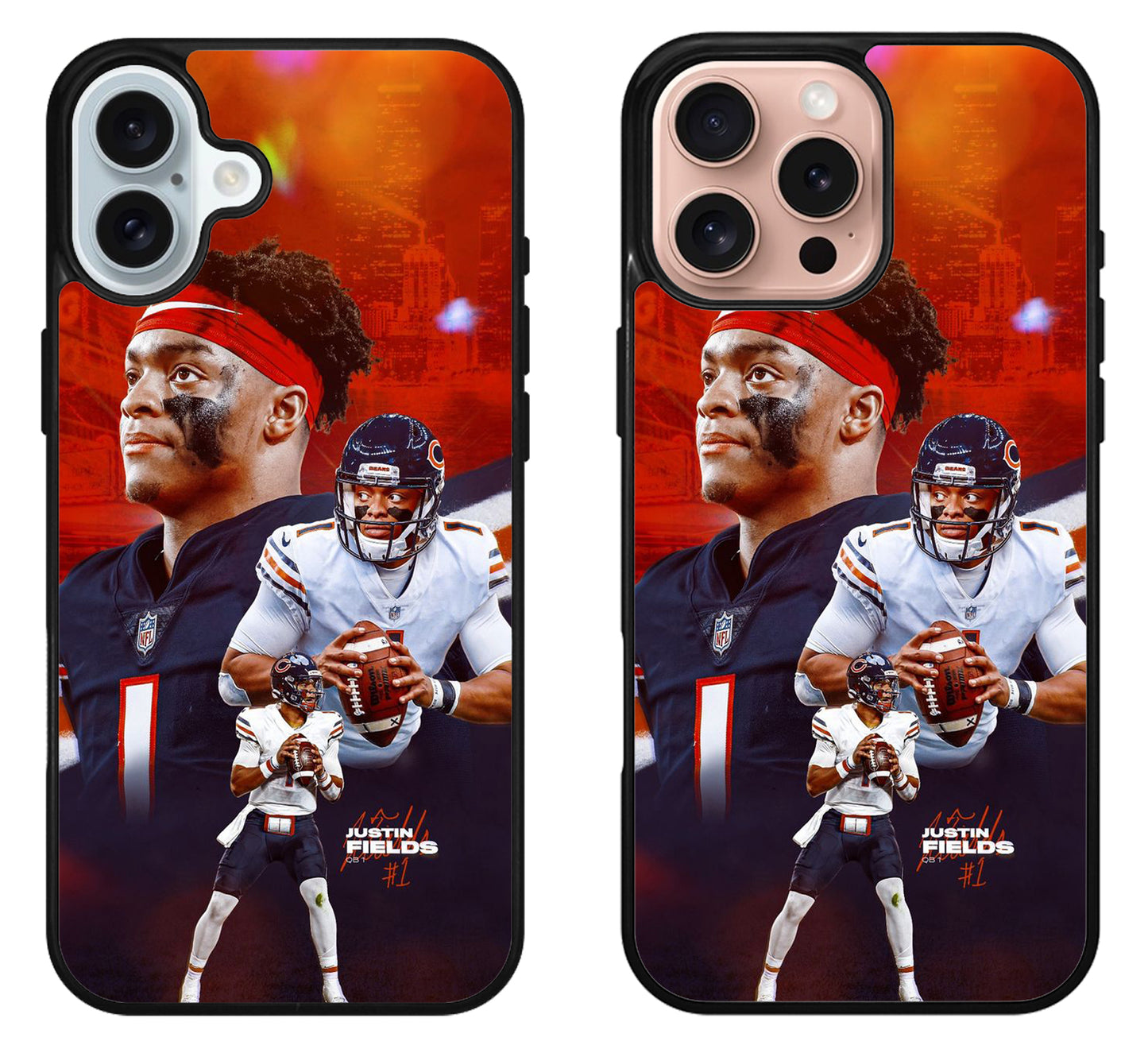 Justin Fields Chicago Bears iPhone 16 | 16 Plus | 16 Pro | 16 Pro Max Case