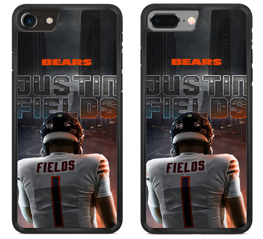 Justin Fields Chicago Bears Background iPhone 8 | 8 Plus Case