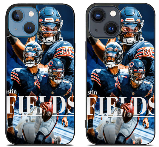 Justin Fields Chicago Bears Collage iPhone 15 | iPhone 15 Plus Case