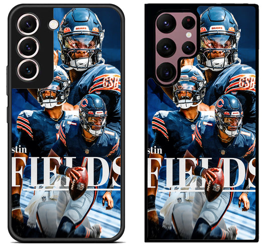 Justin Fields Chicago Bears Collage Samsung Galaxy S22 | S22+ | S22 Ultra Case