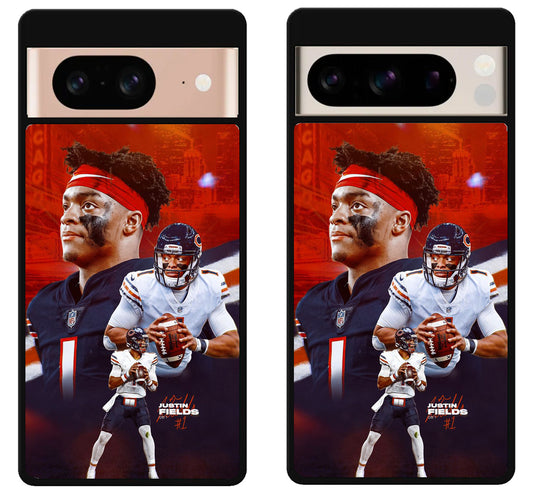 Justin Fields Chicago Bears Cover Google Pixel 8 | 8 Pro Case