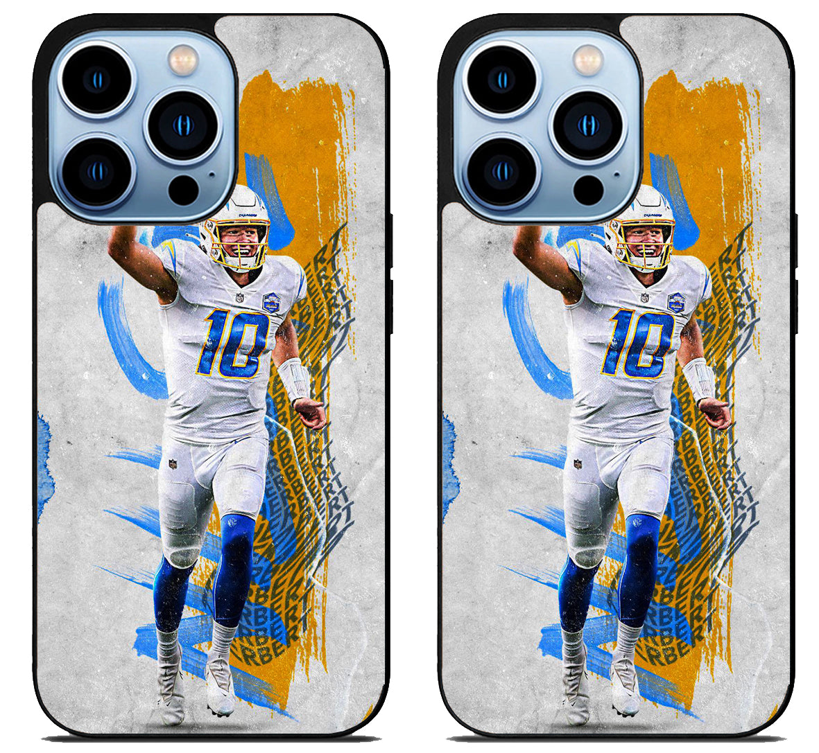 Justin Herbert Los Angeles Charger Celebrate iPhone 15 Pro | iPhone 15 Pro Max Case