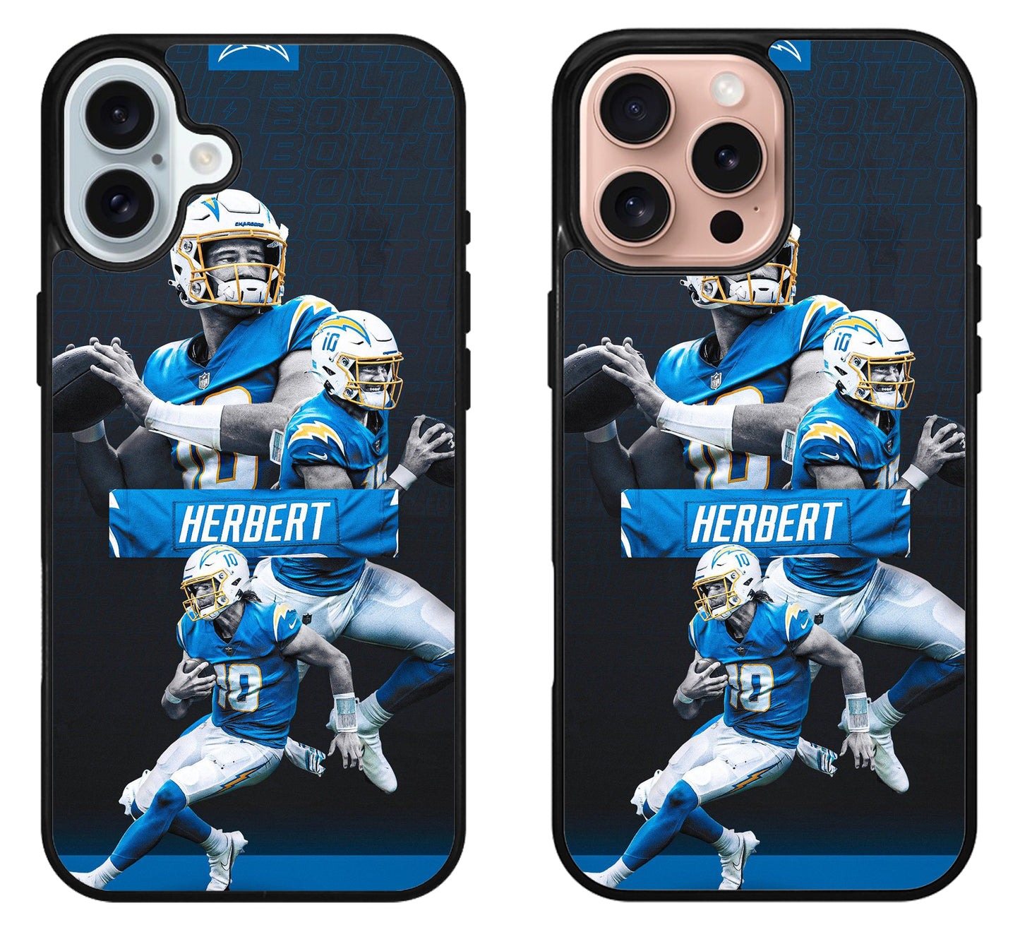Justin Herbert Los Angeles Charger Collage iPhone 16 | 16 Plus | 16 Pro | 16 Pro Max Case