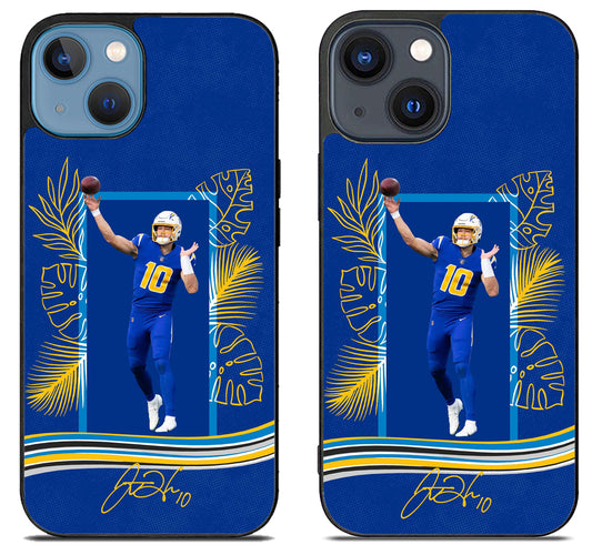 Justin Herbert Los Angeles Charger Signature iPhone 15 | iPhone 15 Plus Case
