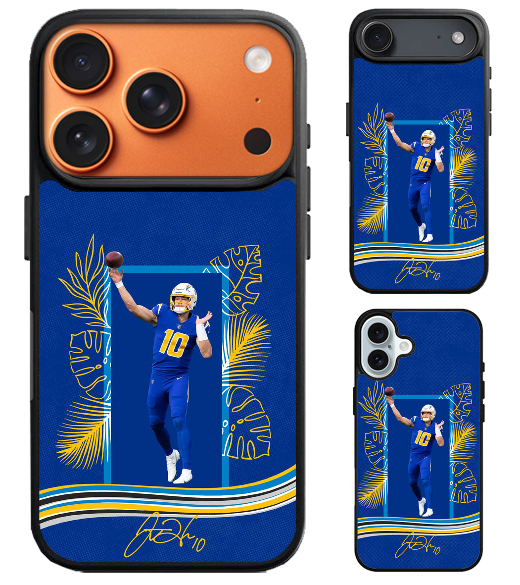 Justin Herbert Los Angeles Charger Signature iPhone Air | iPhone 17 | 17 Pro | 17 Pro Max Case