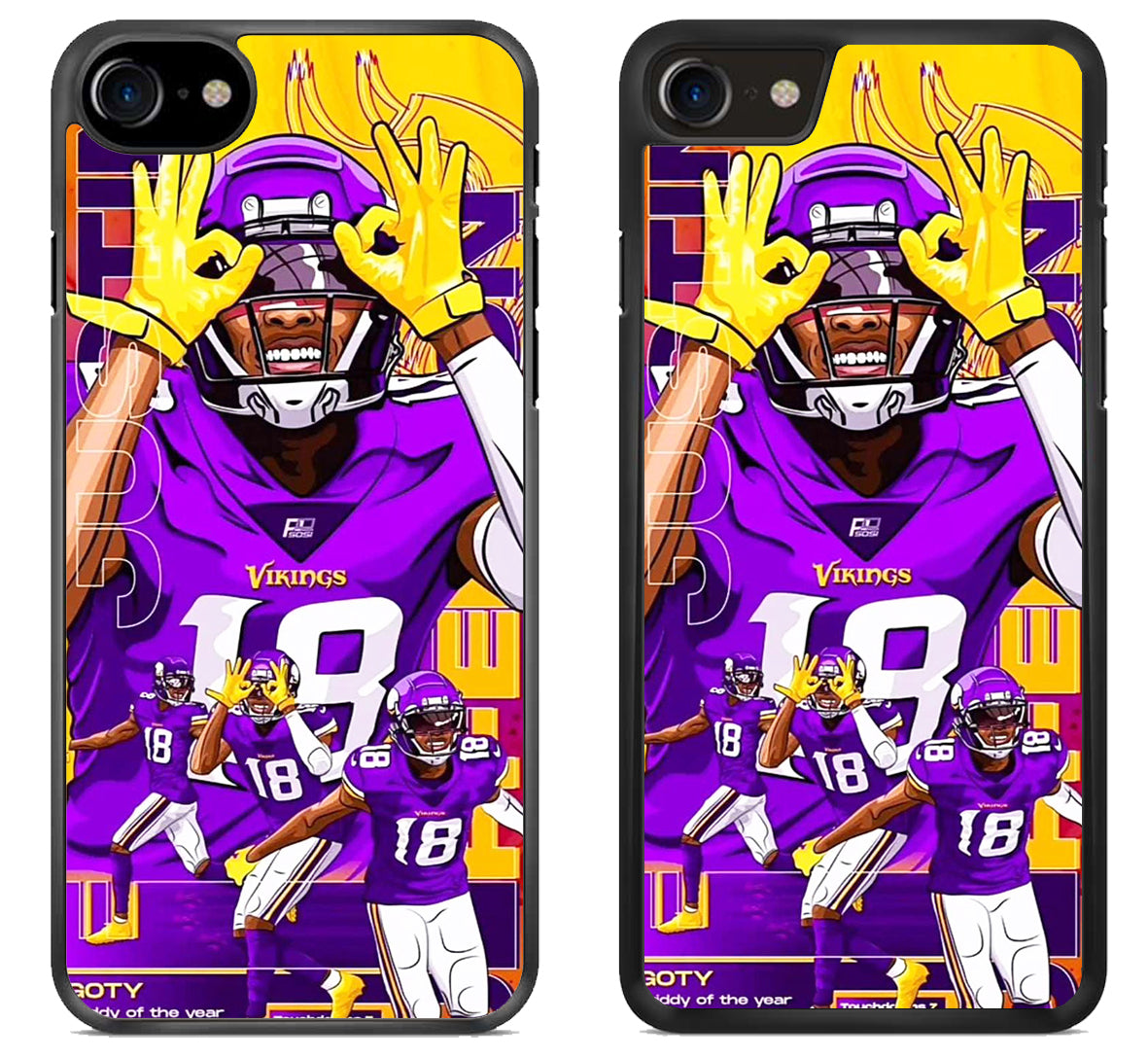 Justin Jefferson Minnesota Vikings Collage iPhone SE 2020 | iPhone SE 2022 Case