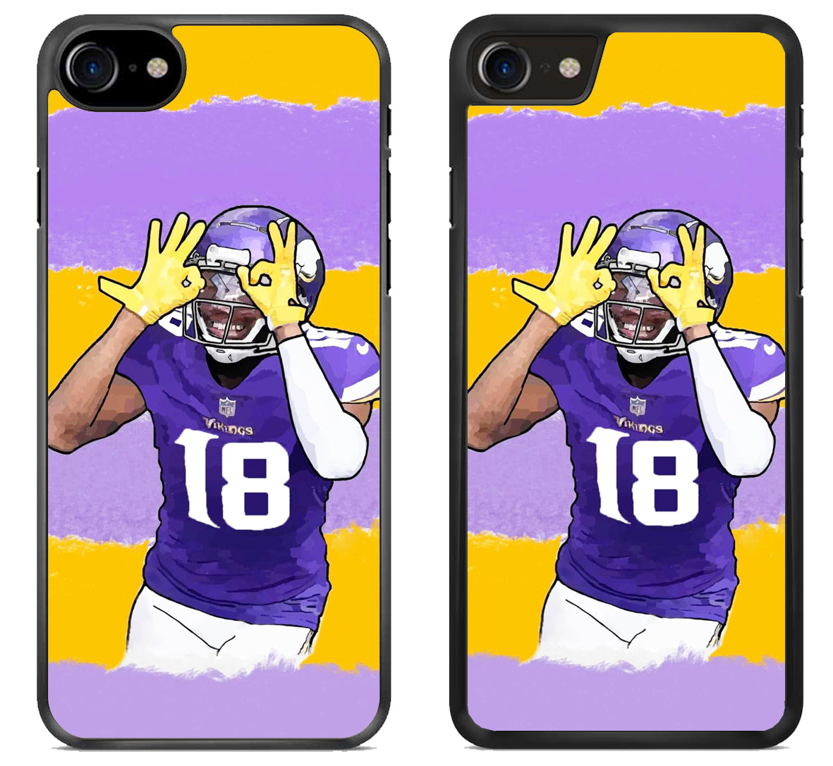 Justin Jefferson Minnesota Vikings Colorfull iPhone SE 2020 | iPhone SE 2022 Case