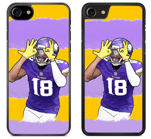 Justin Jefferson Minnesota Vikings Colorfull iPhone SE 2020 | iPhone SE 2022 Case