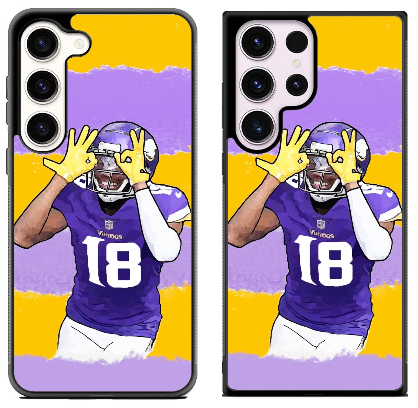 Justin Jefferson Minnesota Vikings Colorfull Samsung Galaxy S23 | S23+ | S23 Ultra Case