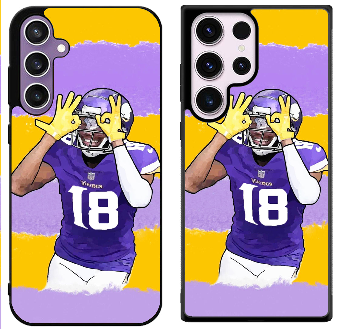 Justin Jefferson Minnesota Vikings Colorfull Samsung Galaxy S24 | S24+ | S24 Ultra Case