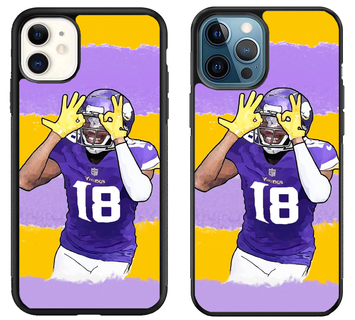 Justin Jefferson Minnesota Vikings Colorfull iPhone 11 | 11 Pro | 11 Pro Max Case