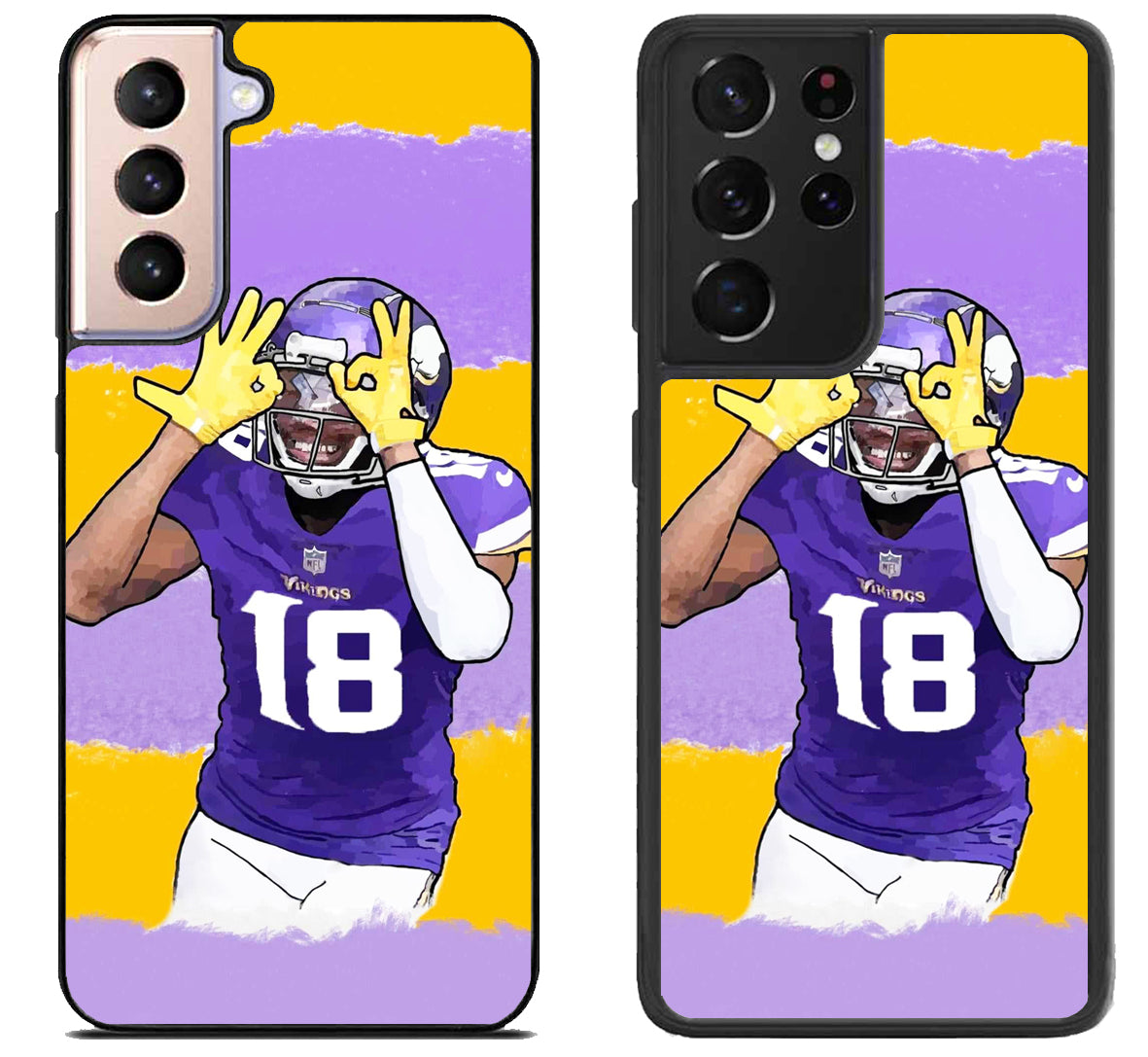 Justin Jefferson Minnesota Vikings Colorfull Samsung Galaxy S21 | S21 FE | S21+ | S21 Ultra Case