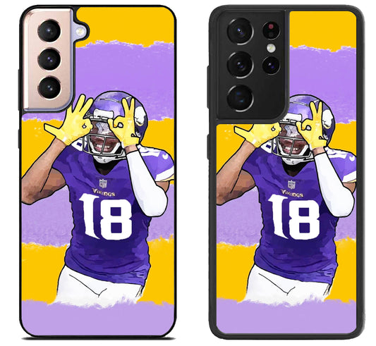 Justin Jefferson Minnesota Vikings Colorfull Samsung Galaxy S21 | S21 FE | S21+ | S21 Ultra Case