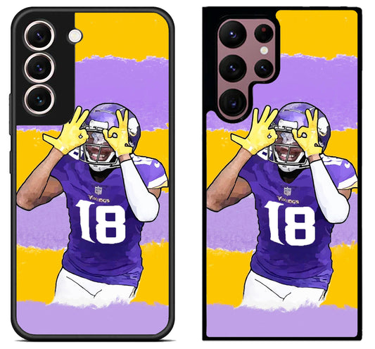 Justin Jefferson Minnesota Vikings Colorfull Samsung S22 | S22+ | S22 Ultra Case