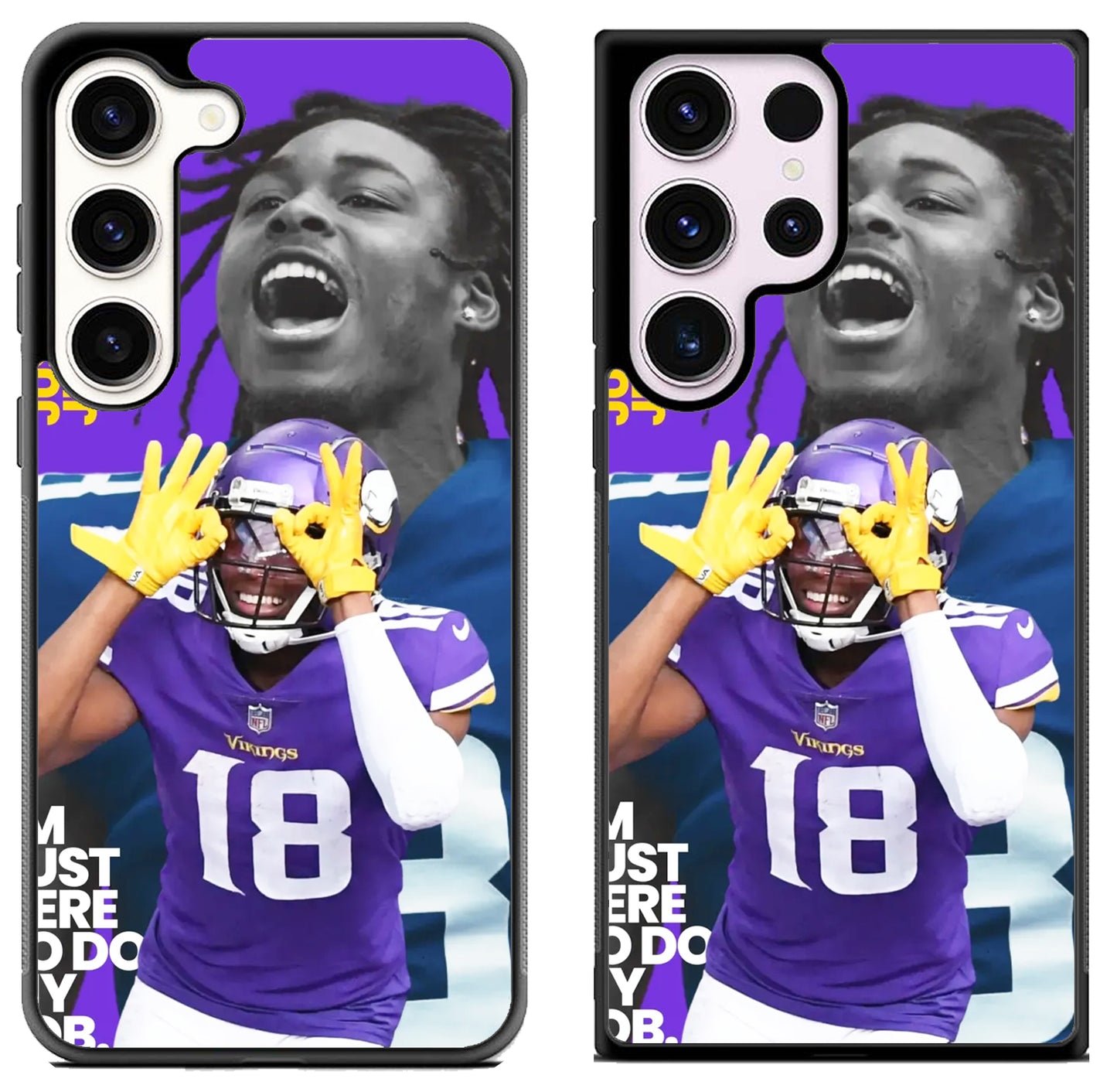 Justin Jefferson Minnesota Vikings Cover Samsung Galaxy S23 | S23+ | S23 Ultra Case