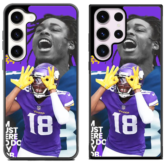 Justin Jefferson Minnesota Vikings Cover Samsung Galaxy S23 | S23+ | S23 Ultra Case