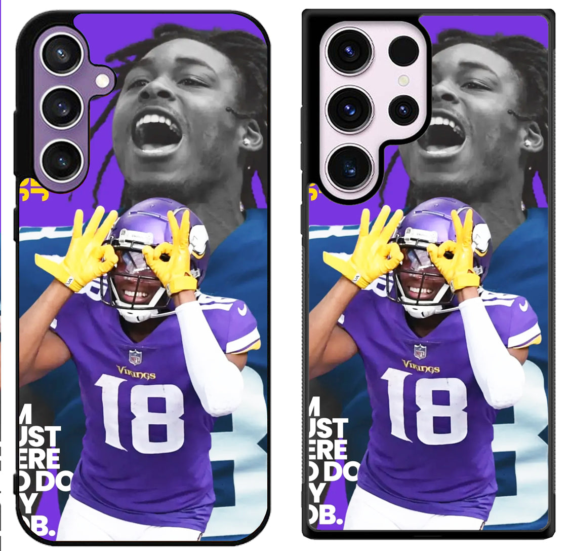 Justin Jefferson Minnesota Vikings Cover Samsung Galaxy S24 | S24+ | S24 Ultra Case