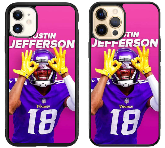 Justin Jefferson Minnesota Vikings iPhone 12 | 12 Mini | 12 Pro | 12 Pro Max Case