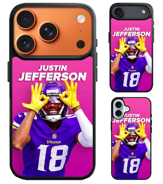 Justin Jefferson Minnesota Vikings iPhone Air | iPhone 17 | 17 Pro | 17 Pro Max Case
