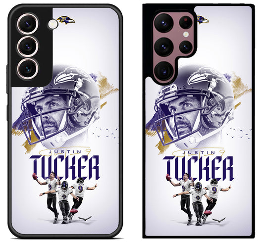 Justin Tucker Baltimore Ravens Collage Samsung Galaxy S22 | S22+ | S22 Ultra Case