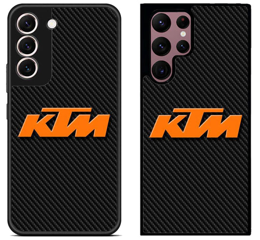 KTM logo Black Carbon Samsung Galaxy S22 | S22+ | S22 Ultra Case