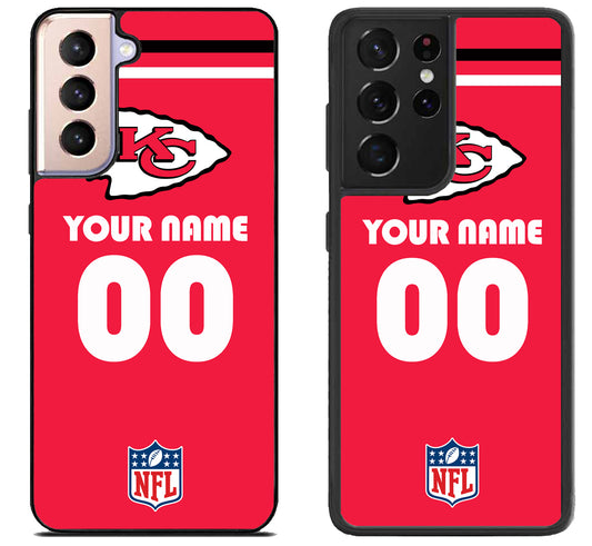 Custom Personalized Kansas City Chiefs NFL Samsung Galaxy S21 | S21 FE | S21+ | S21 Ultra Case