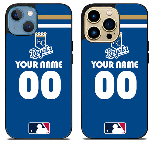 Custom Personalized Kansas City Royals MLB iPhone 14 | 14 Plus | 14 Pro | 14 Pro Max Case