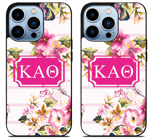 Kappa Alpha Theta Flowers iPhone 15 Pro | iPhone 15 Pro Max Case